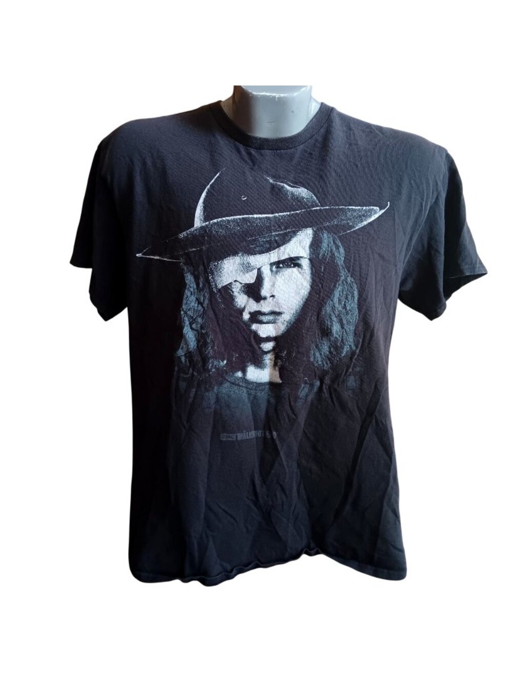 Large T-Shirt The Walking Dead Carl Grimes Black Delta Pro Weight Original AMC